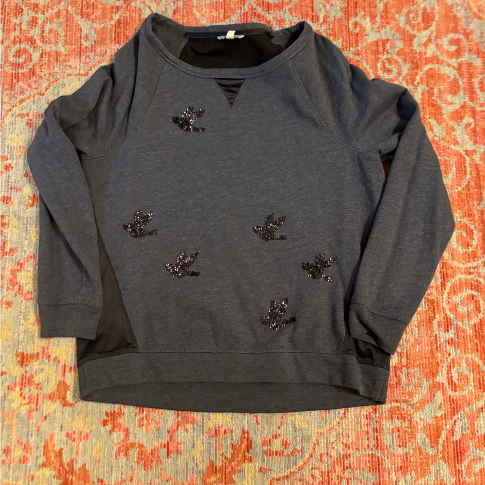 Anthropologie Leifnotes Sparrow Sweatshirt Navy Medium